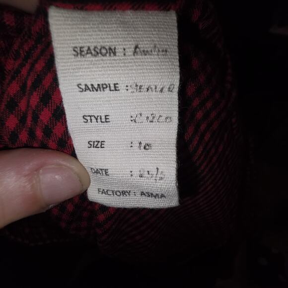 EUC Toast Red And Black Checkered Midi Peasant Dress Sz 10 - Picture 6 of 6